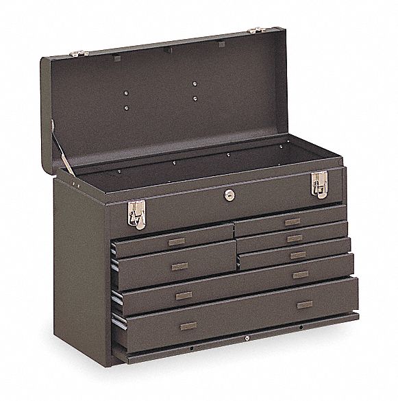 Tool Chest, Machinist, 7 Dr, Brown, 20 1/8In