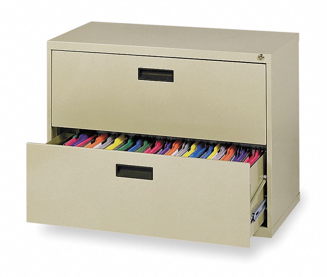 Cabinet, Lateral File, 26 5/8Hx30W, Putty