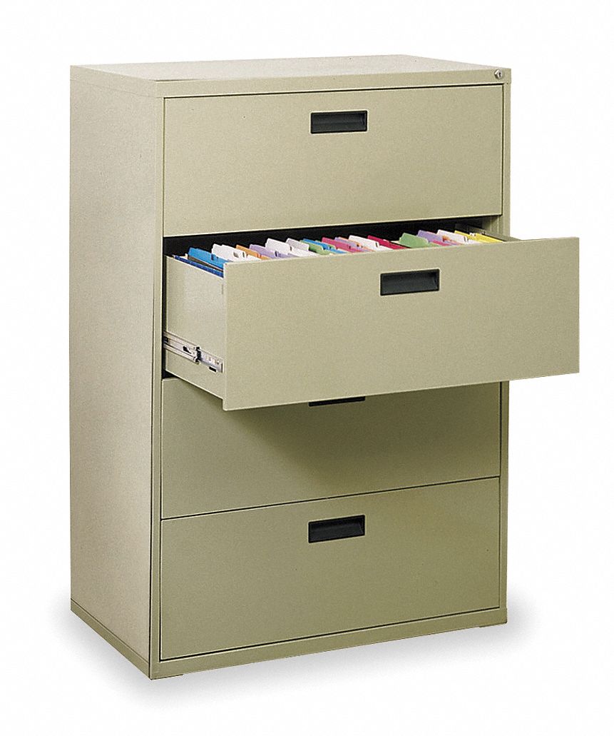 Cabinet, Lateral File, 52 5/8Hx30W, Putty