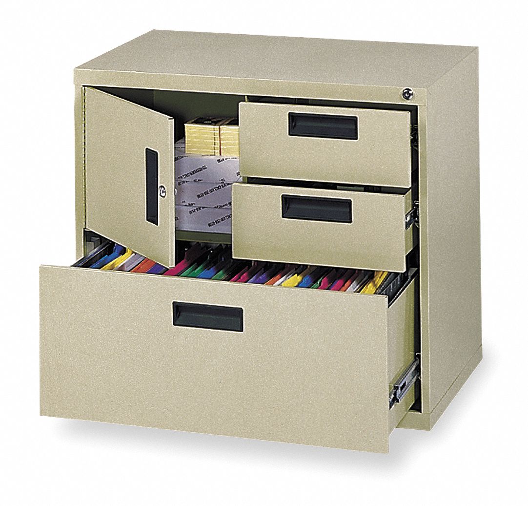 Cabinet, Lateral File, 26 5/8Hx30W, Black