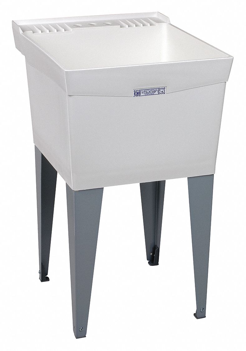 Utility Sink, Thermoplastic, With Legs