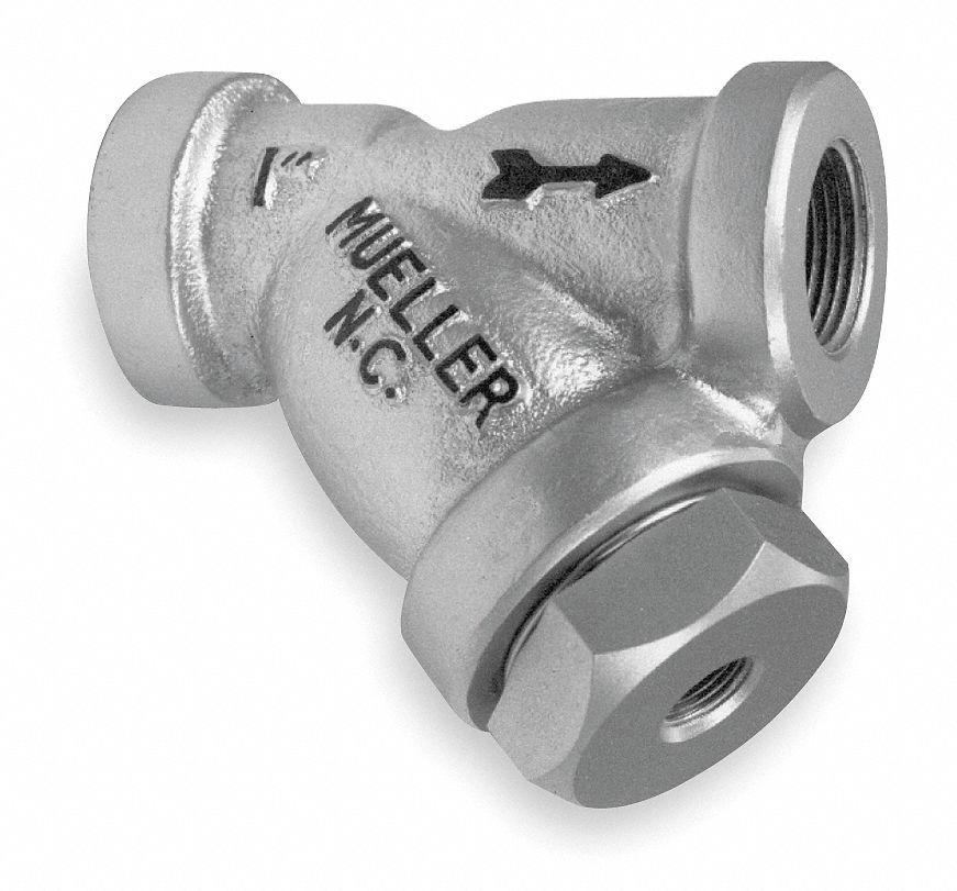 Y Type Strainer, Carbon Steel, 1 1/2 In