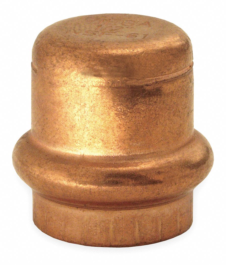 Cap, Connection P, 1 1/4 In, Copper, 200 PSI