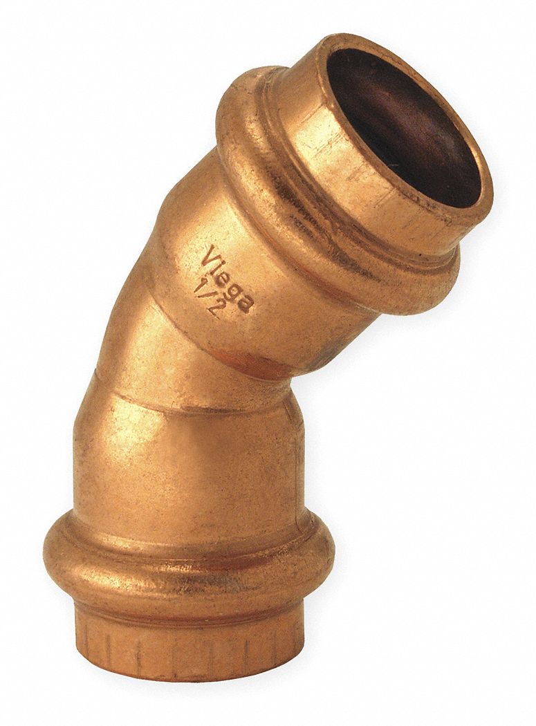 Elbow, 45 Deg, PxP, 1 1/4 In, Copper, 200 PSI