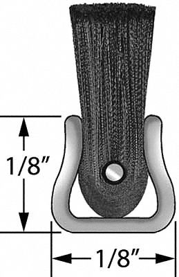Strip Brush, 36 In L, Overall Trim 3 In
