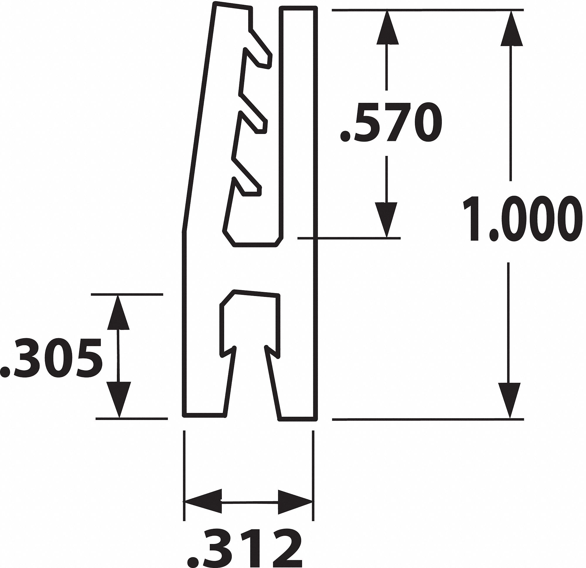 Strip Brush Holder, Overall Length 36 In