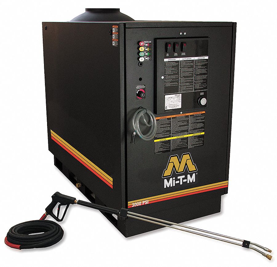 Hot Water Pressure Washer, Gas, 3000 PSI