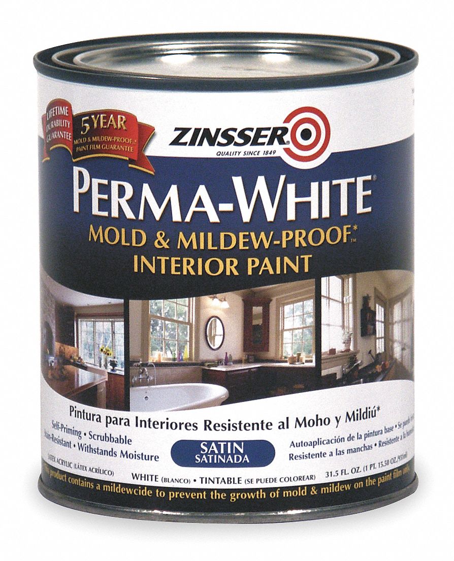 Latex Acryl InteriorWhiteSatin, 1 qt