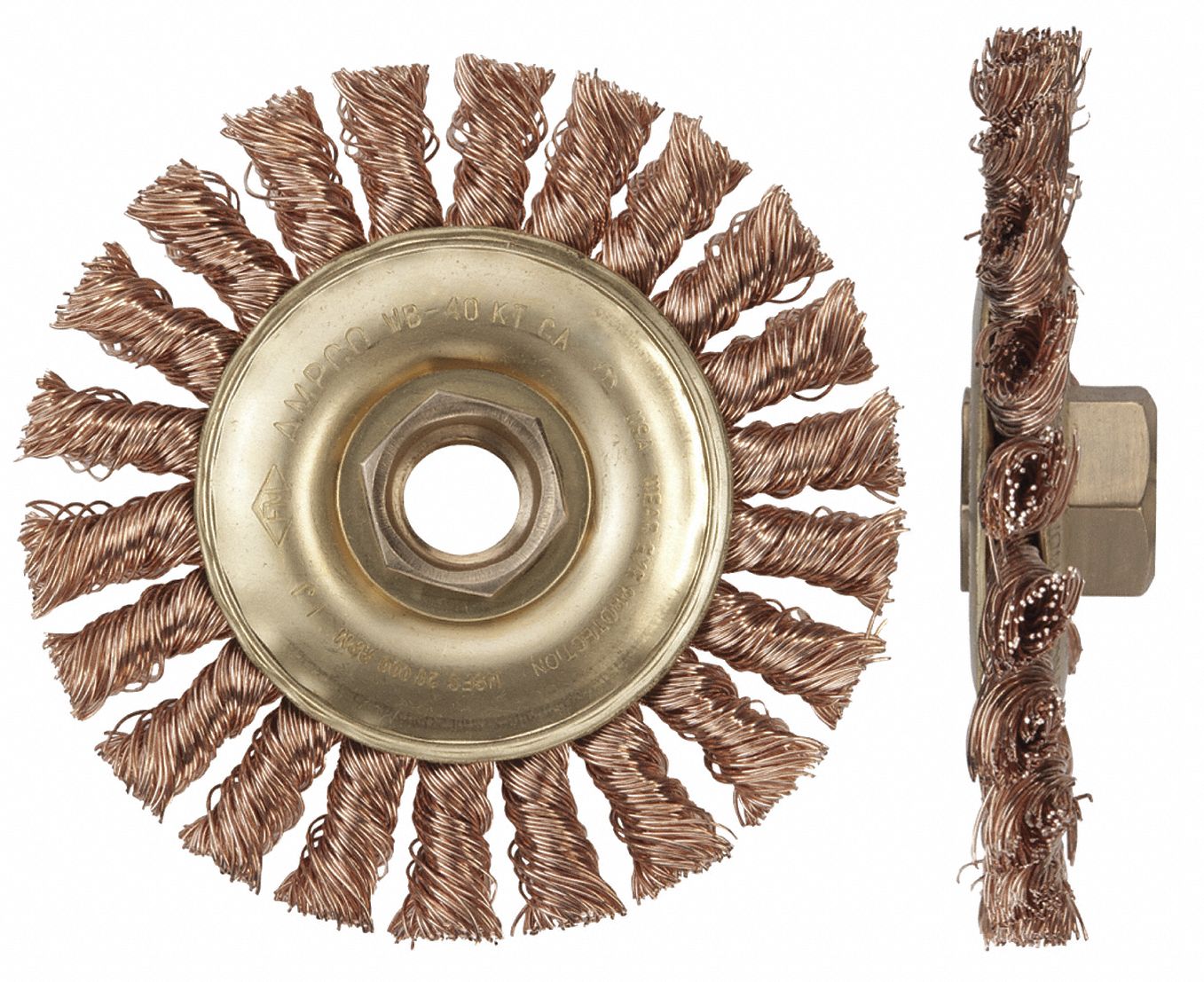 Knot Wire Wheel Brush, 6 In, 5/8-11 Hole
