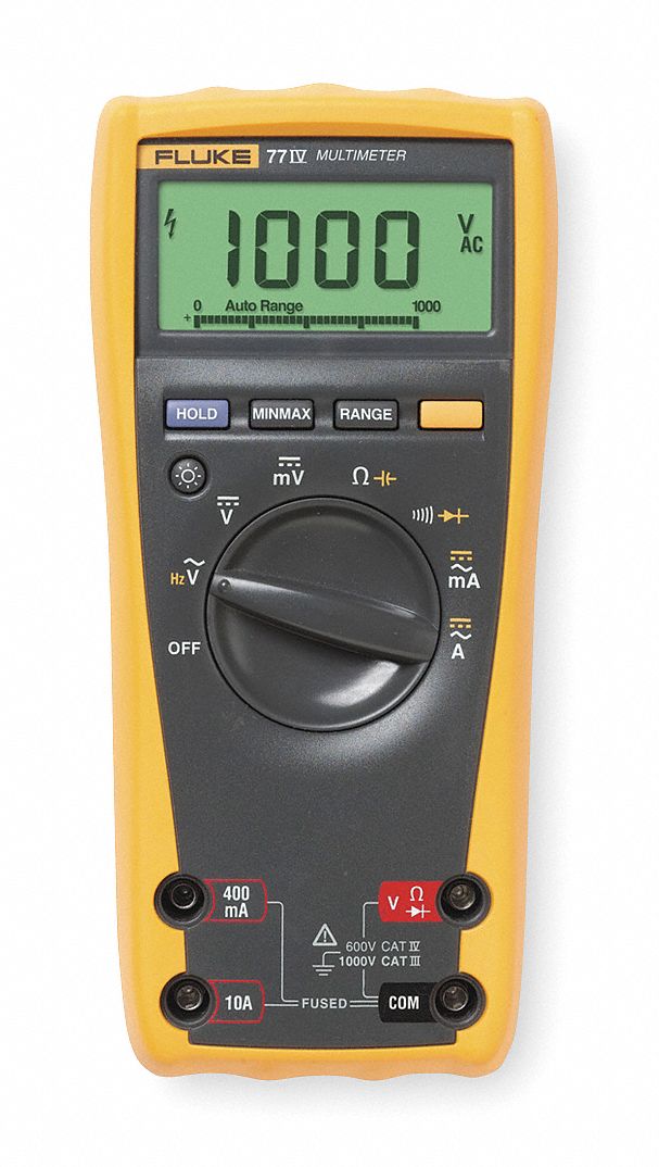 Digital Multimeter, 10A, 1000V, 50 MOhms