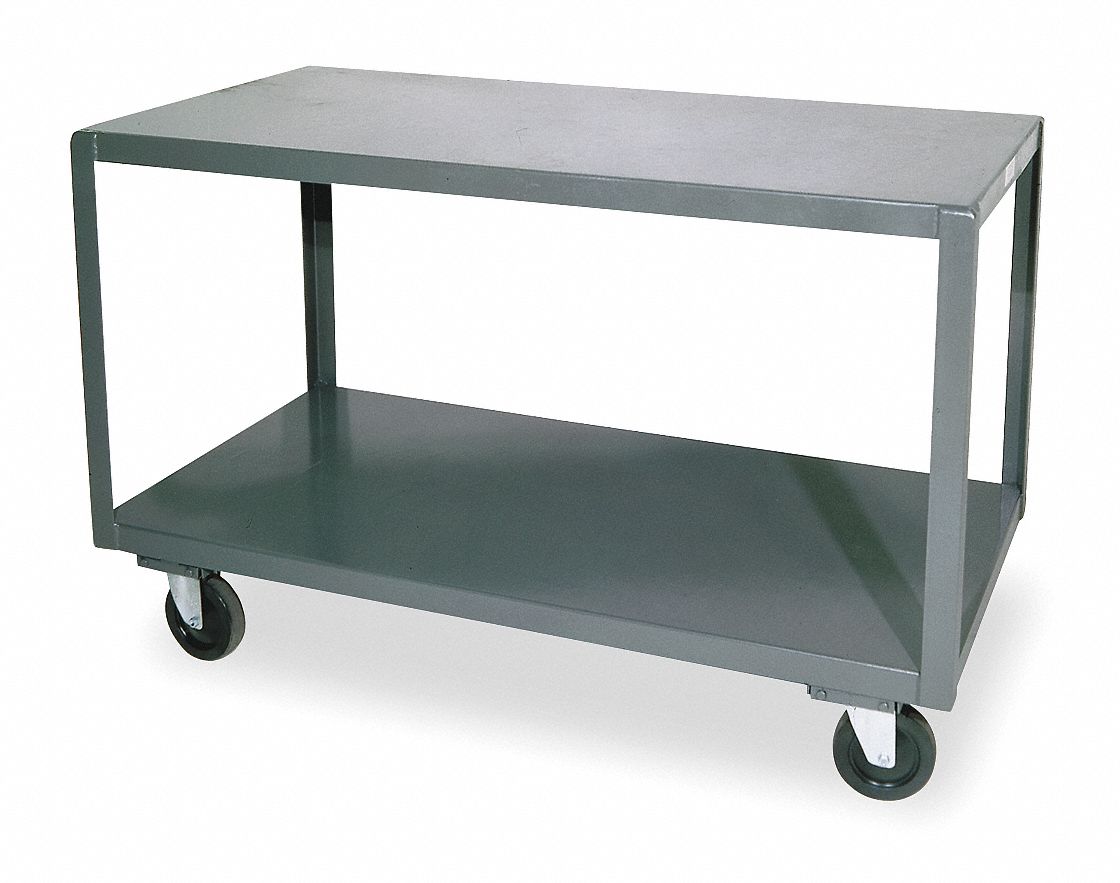High Deck Portable Table, 2 Shelves