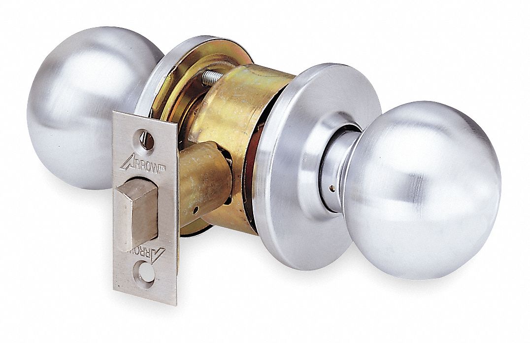 Knob Lockset, Passage, 2 3/4 In Backset