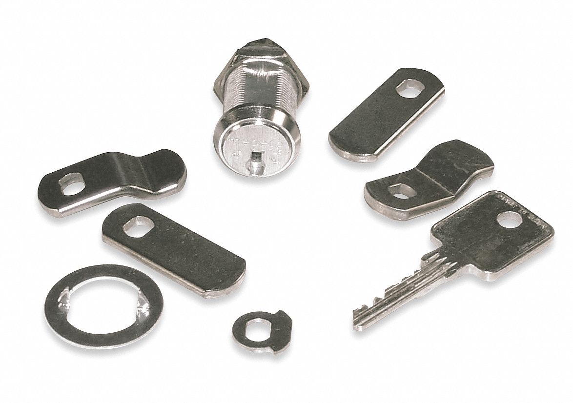 Straight Cam Lock, Keyed Diff, Chrome