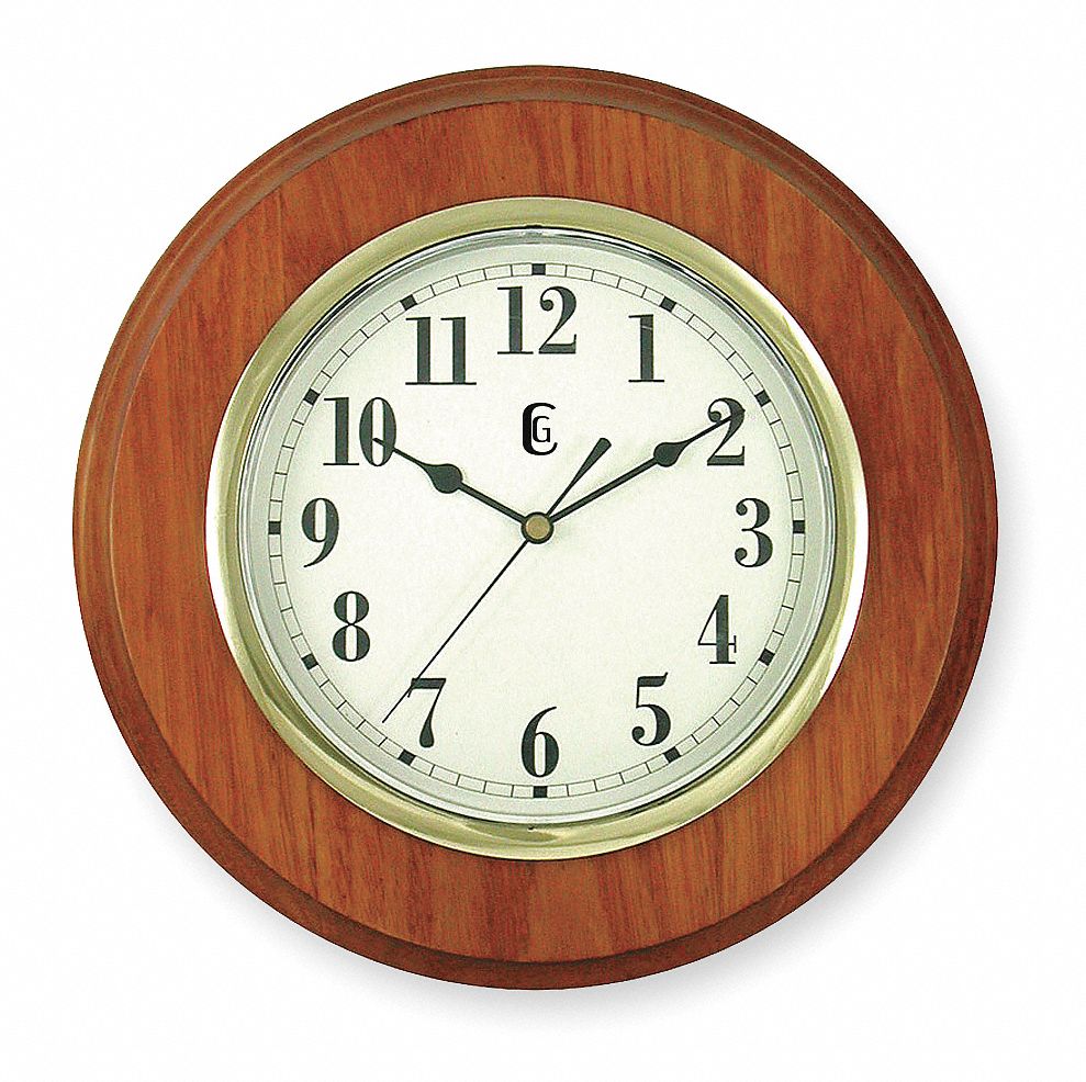 Quartz Clock, Round, Oak