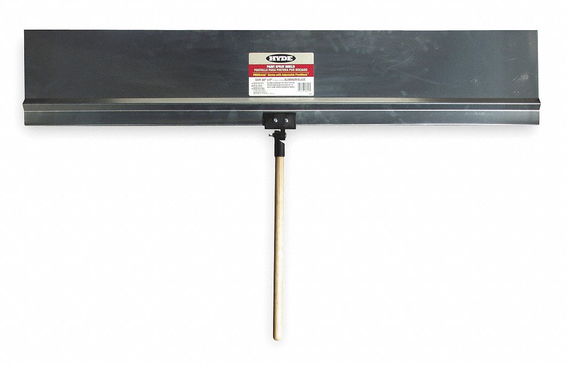 Stiff Paint Shield, Alum, 48 In, 18 In Hndl
