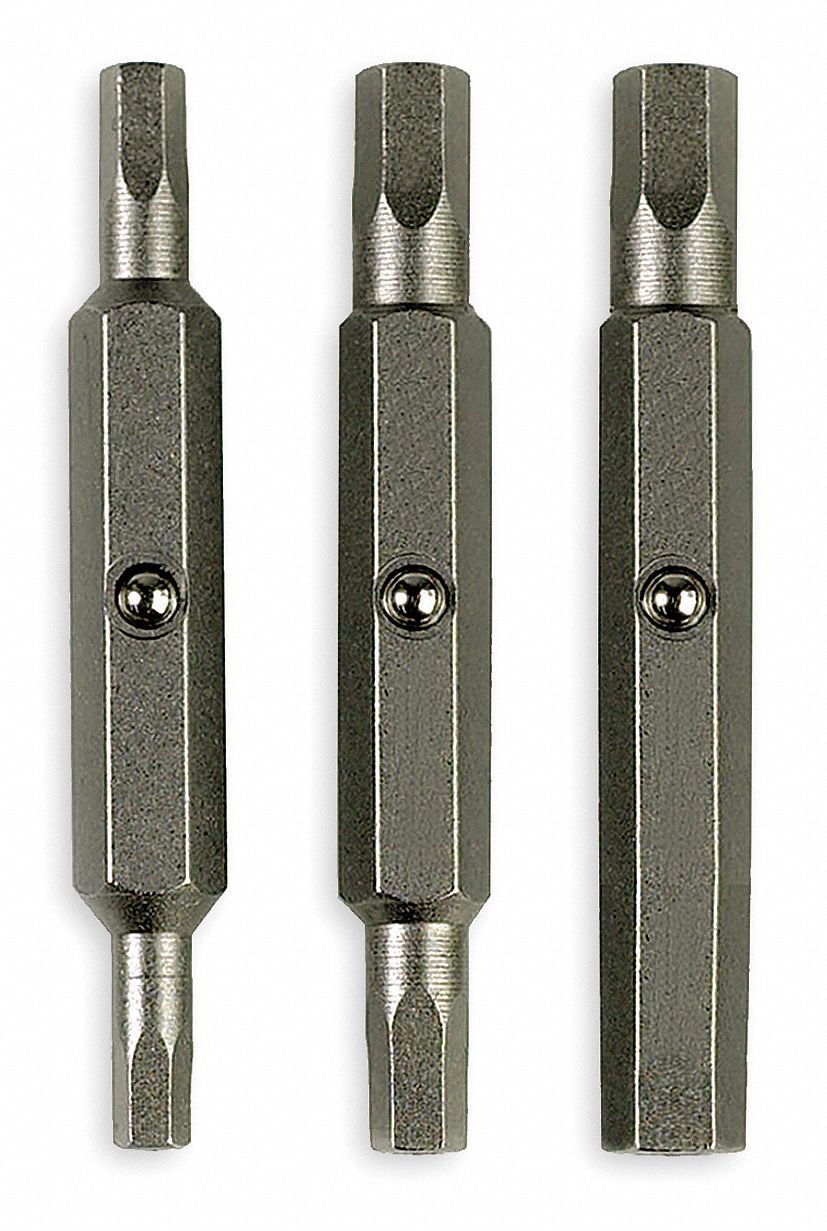 Power Bit Set, Hex, 2 In, PK 3