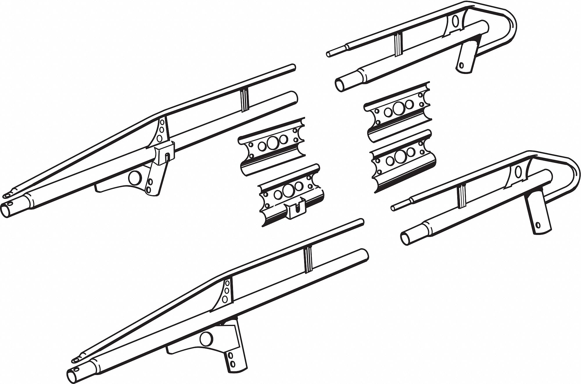 Side Channel Kit, Stl Tubing, 1700 lb. Cap