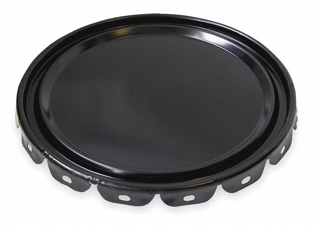 Steel Pail Lid, Black, For Use With 1TMH7