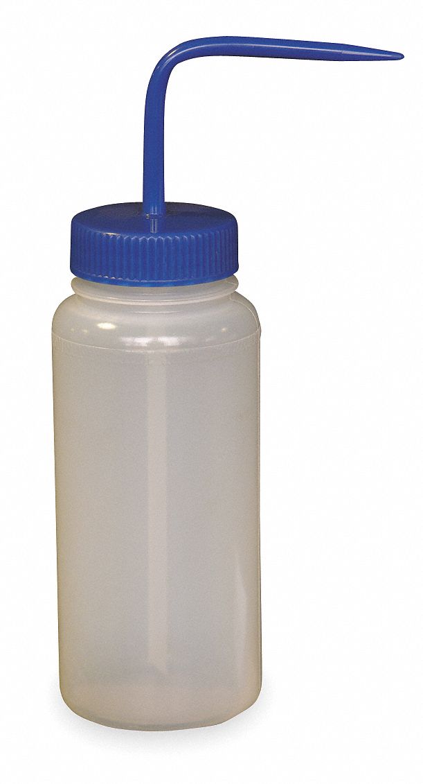 Wash Bottle, Polypropylene, Blue, Wide