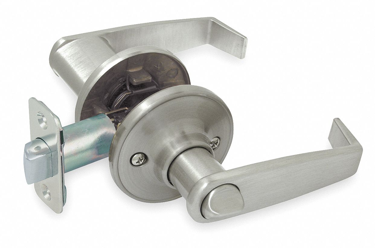 Lever Lockset, Light Duty, Nickel, Privacy