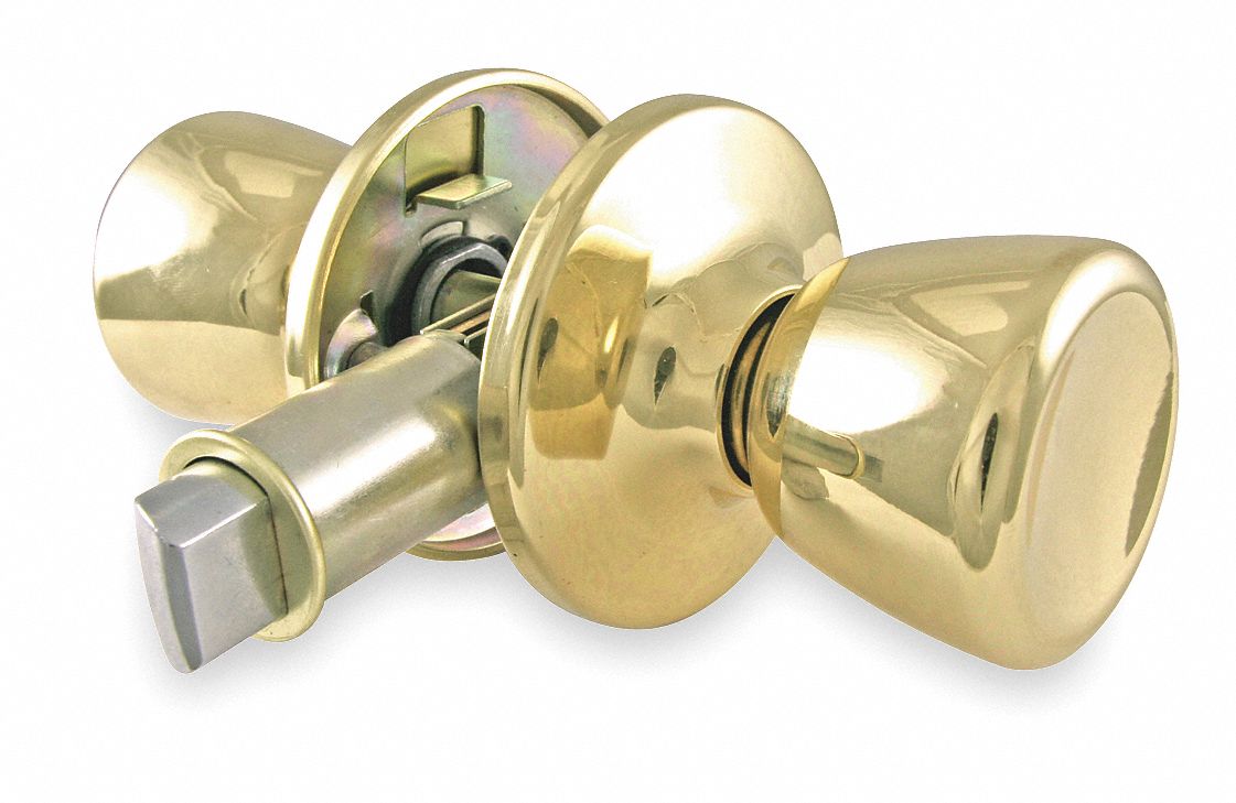 Lever Lockset, Light Duty, Brass, Passage