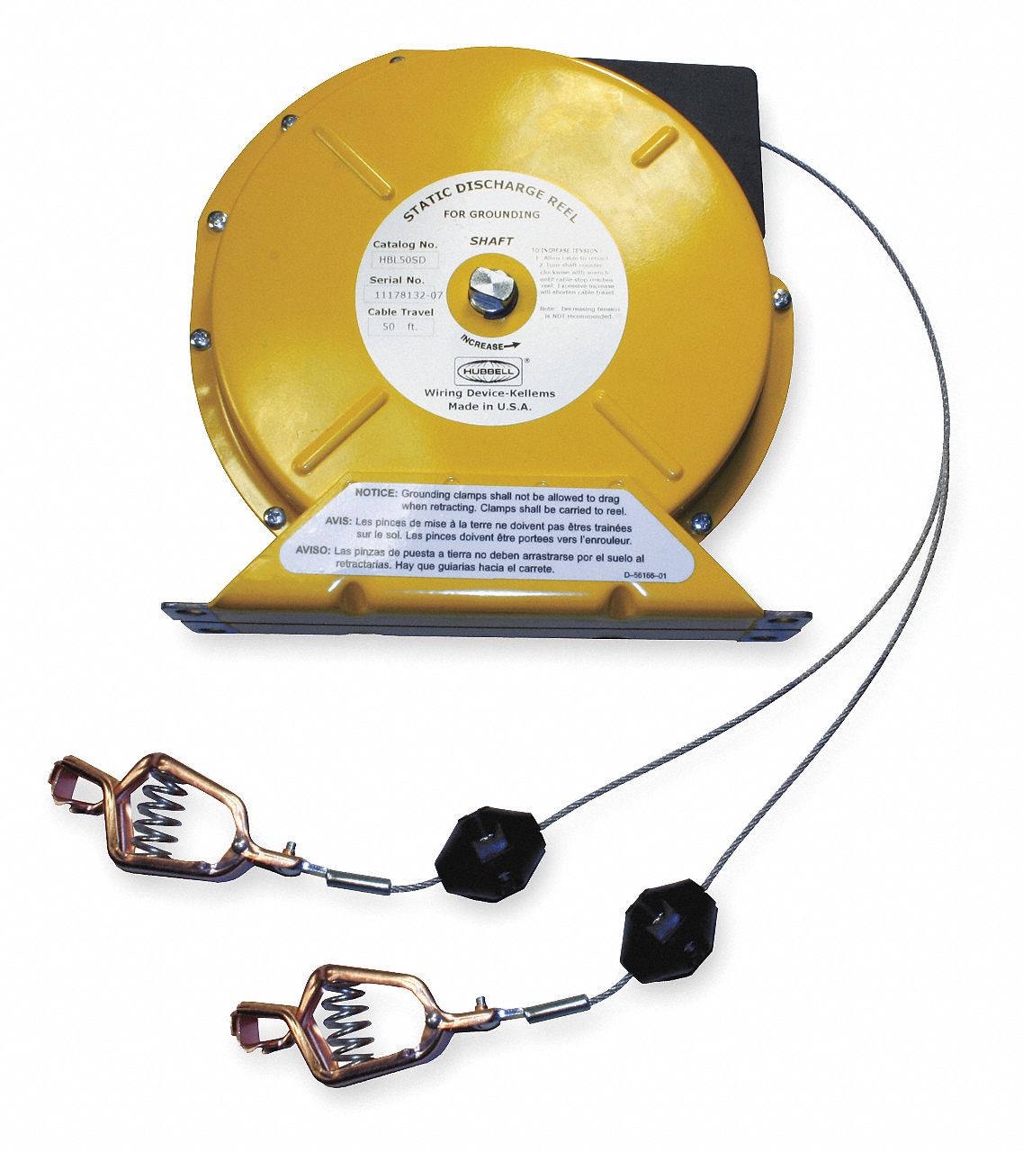 Cord Reel, Static Discharge, 50Ft, Double