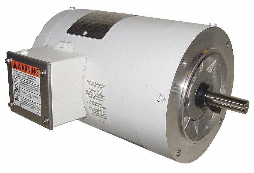 Washdown Motor, 3 Ph, TENV, 3/4 HP, 1725 rpm