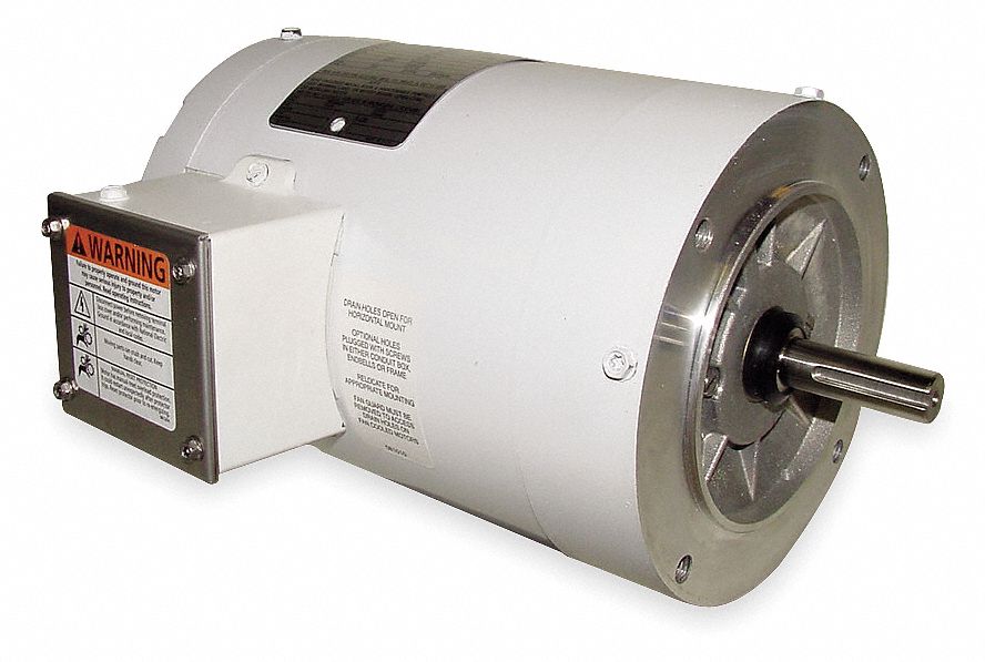 Washdown Motor, 3 Ph, TENV, 1/2 HP, 1725 rpm