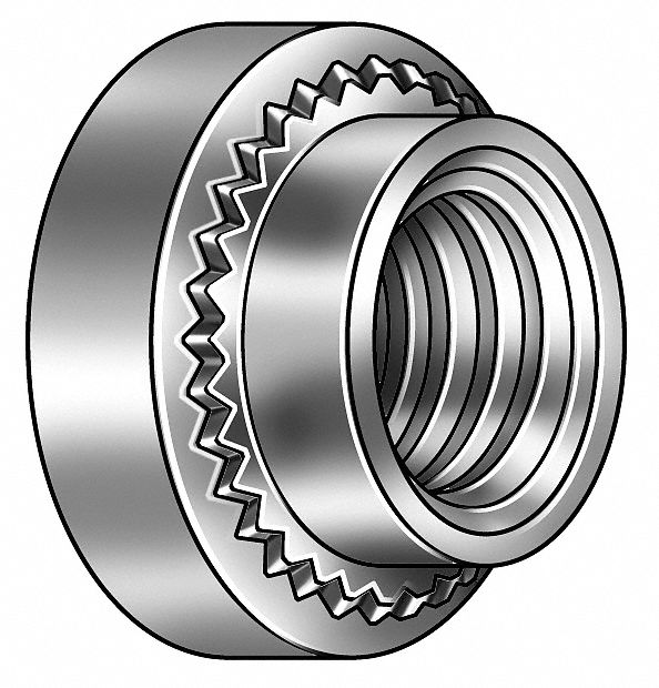 Captive Nut, Stainless, 6-32, PK 25