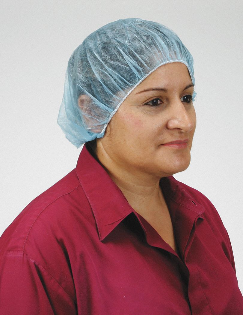 Pleated Bouffant, Blue, Universal, PK100