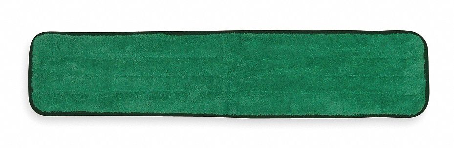 Flat Dust Mop Pad, Microfiber, Green