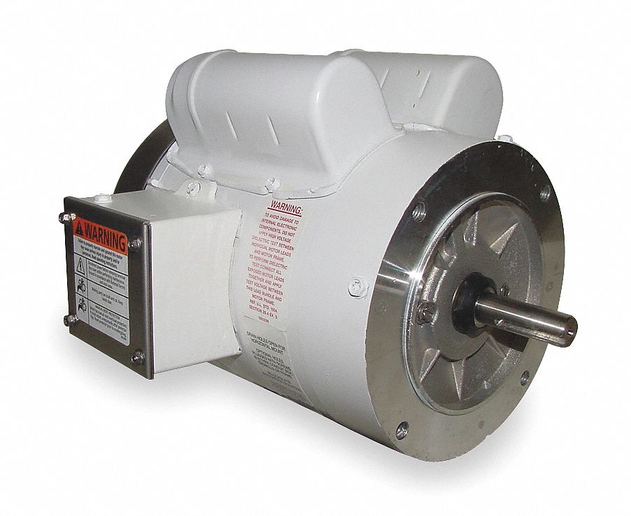 Washdown Mtr, Cap Strt, TEFC, 1 HP, 3450 rpm