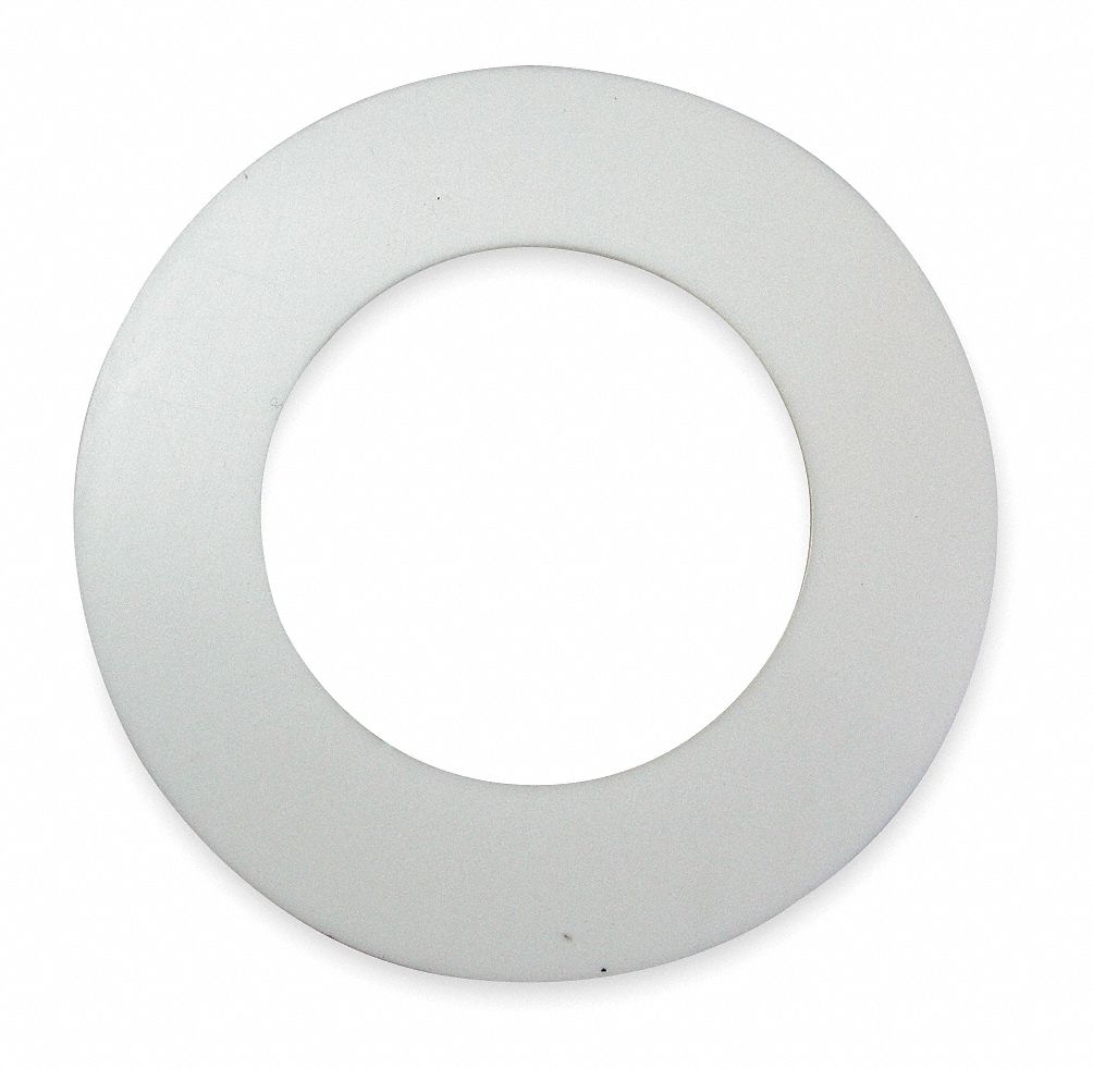 Gasket, Ring, 3 In, Virgin PTFE, White