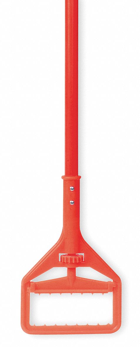 Mop Handle, 60In., Fiberglass, Orange