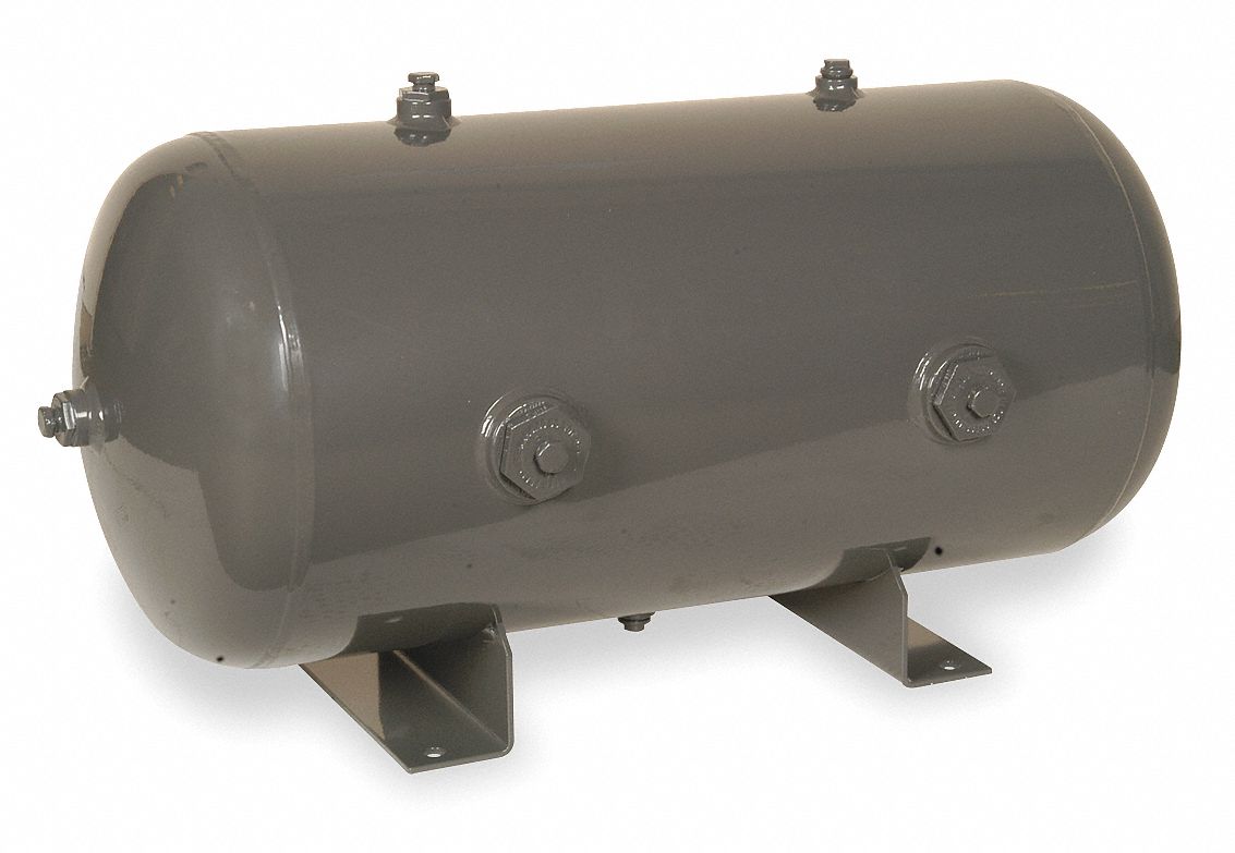 Air Tank, Stationary, 175 PSI, 20 Gal, Horiz