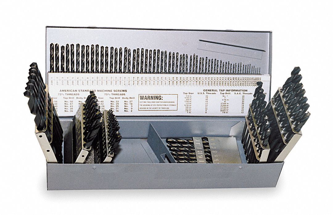 Jobber Drill Set, Aircraft, 115 PC, HSS