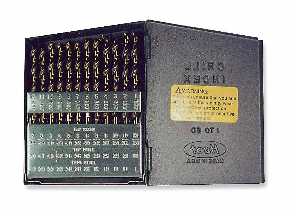 Jobber Drill Set, Aircraft, 60 PC, Wire, Co