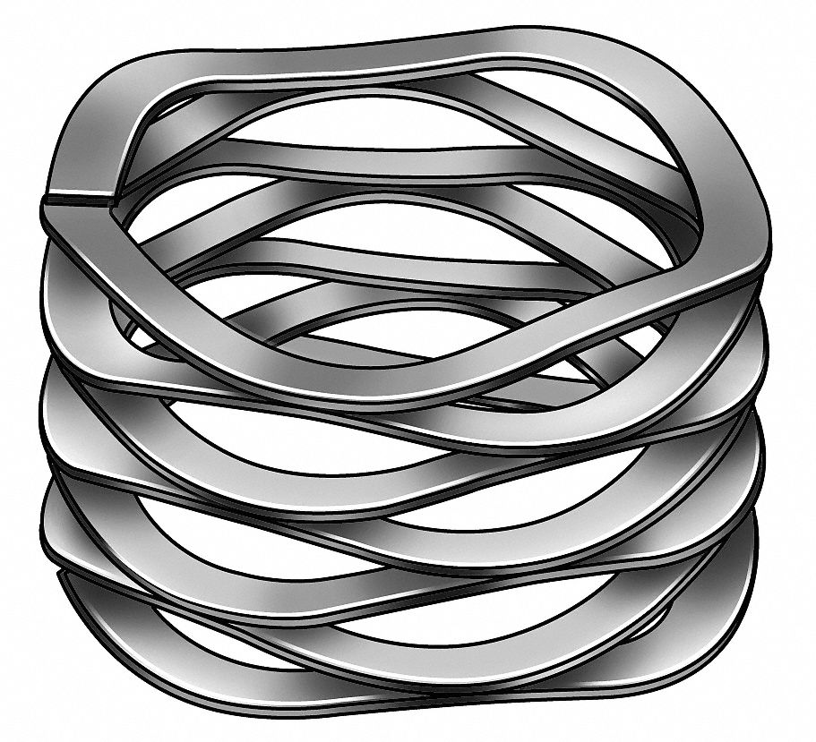 Disc Spring, Poly Wave, 17-7 PH SS, 0.010
