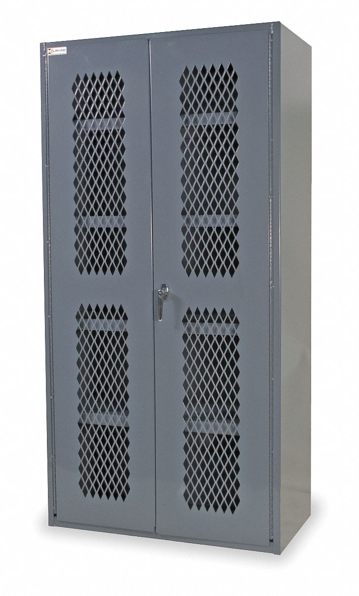 Storage Cabinet, Welded, Gray