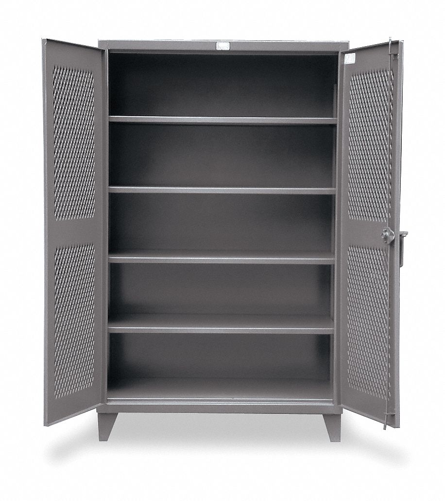 Storage Cabinet, Welded, Dark Gray