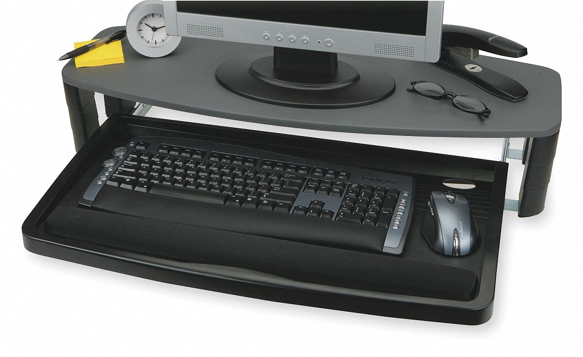 Under/Over Desk Keyboard Drawer, 3-3/32in