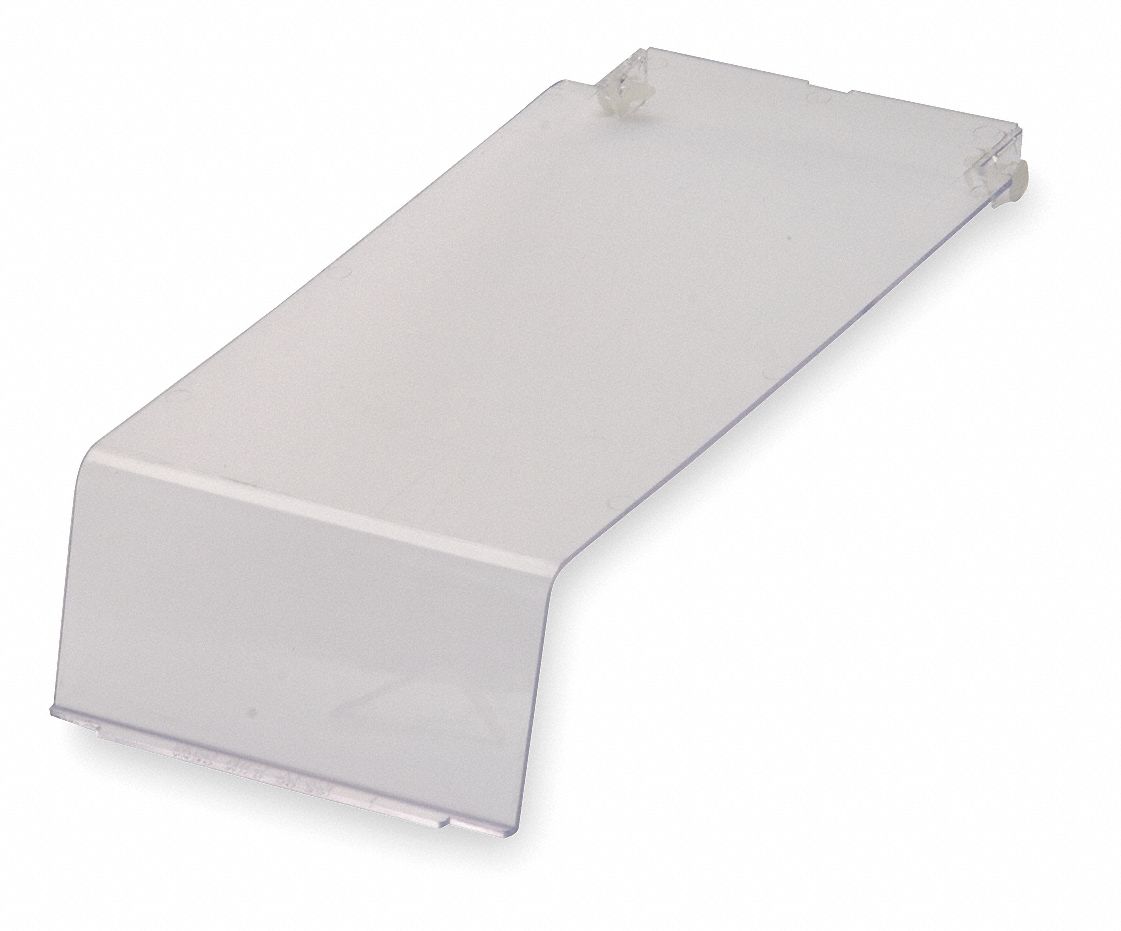 Bin Lid, D 7-1/8, H 1-7/16, W 3-7/8, Clear
