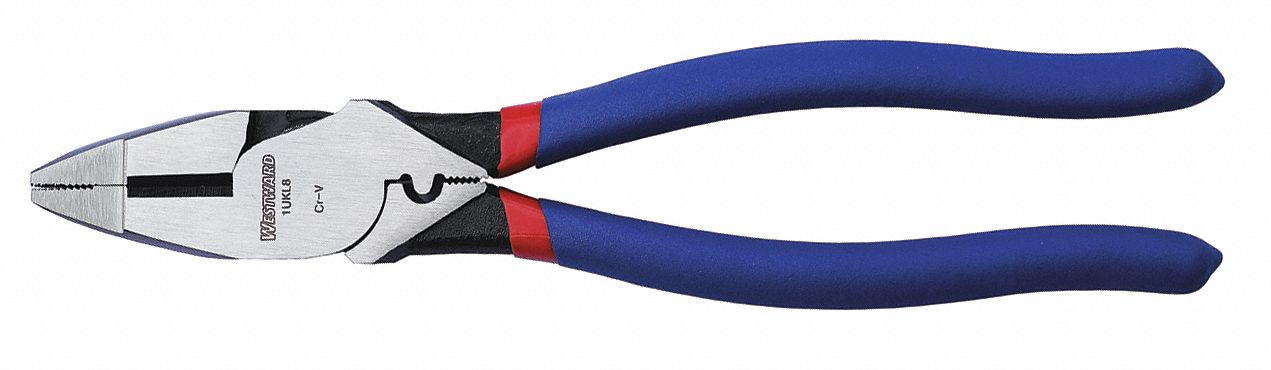 Linesman Plier, 9 3/4 In L, Dipped Grip