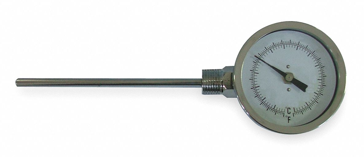 Bimetal Thermom, 3 In Dial, 0 to 240F