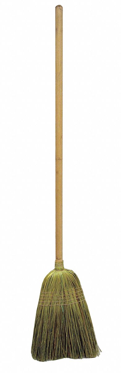 Jail Broom, 56 In. OAL, 17In. Trim L