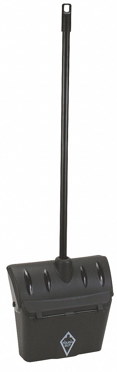 Long Hndld Dust Pan, Plstc, 12-1/2 W, Black