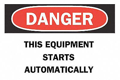 Safety Label, 3-1/2 In. H, 5 In. W