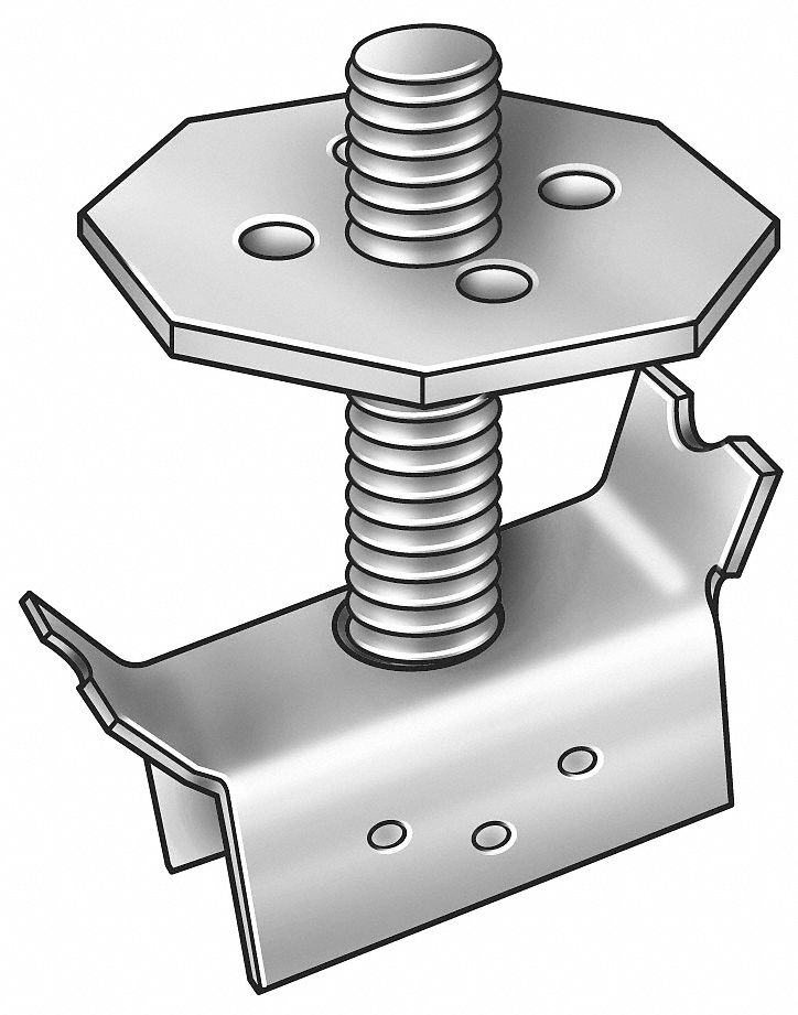 Grating Clip, Mount, 1-2 Bar H, PK20