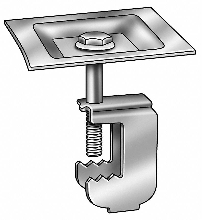 Grating Clip, G-Clip, 1 1/2 H, PK 25