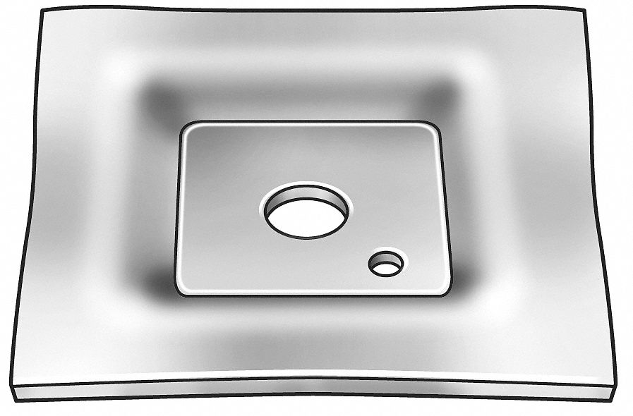 Grating Clip, Top, 1-2 Bar H, PK 100